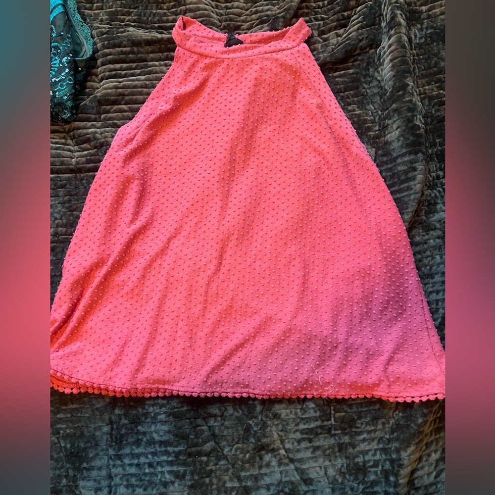 W5 Pink Textured Tank Top